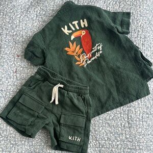 Kith Forest Green Toucan Embroidered Outfit